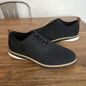 Cole Haan OriginalGrand Stitchlite Wingtip Oxford  Black Knit Size 9M